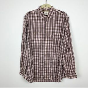 Woodward Casual 100% Cotton Plaid Button Up Shirt